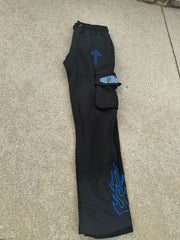 MIDNIGHT BLUE FLARED JOGGERS