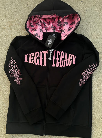 MIDNIGHT PINK Wealth Hoodies