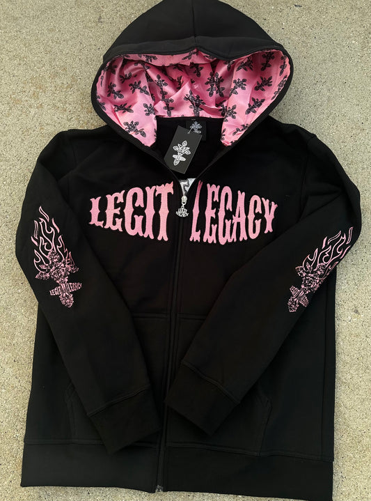 MIDNIGHT PINK Wealth Hoodies