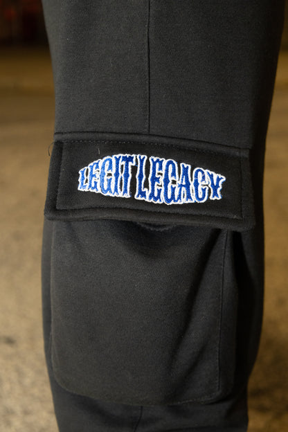 MIDNIGHT BLUE FLARED JOGGERS