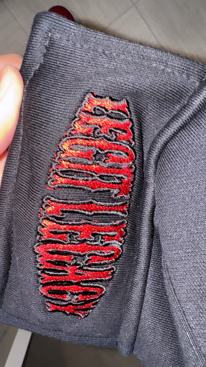 MIDNIGHT RED FLARED JOGGERS