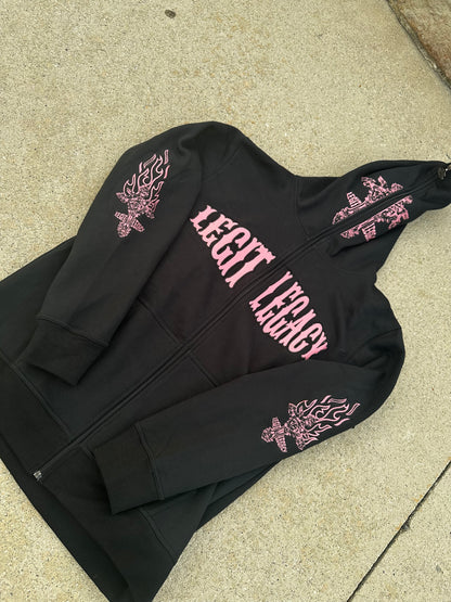 MIDNIGHT PINK Wealth Hoodies
