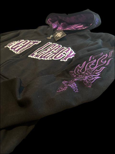 Black & Purple Wealth Hoodies