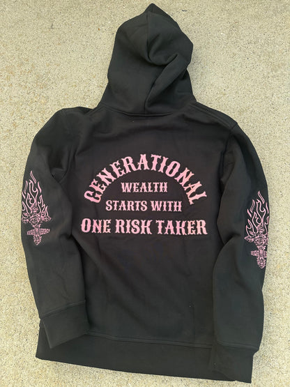 MIDNIGHT PINK Wealth Hoodies